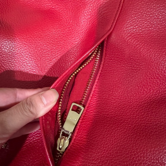 Coach Cherry Red Leather Shoulder Bag - Picture 6 of 6
